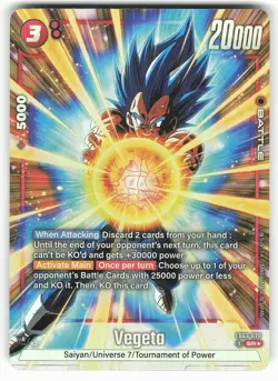 Vegeta FB03-020 SR Alt Art Fusion World Dragon Ball Super Card - Image 1