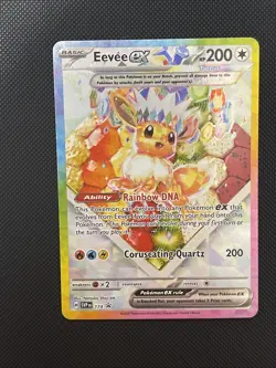 Eevee EX 174 Pokemon TCG SV Scarlet & Violet Promo Cards Holo Prismatic UPC - Image 1