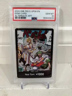 DON!! Card (AA) Wings of the Captain Foil English OP06 2024 One Piece PSA 10 - Image 1