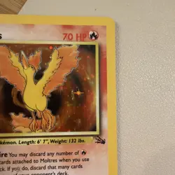 Moltres Fossil 12/62 - Unlimited Holo Rare Card - Pokemon Card TCG - HP/DMG - Image 5