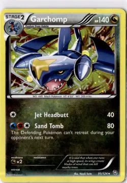 Garchomp 91/124 Dragons Exalted Cosmos Holo Rare Pokemon Card - Image 1