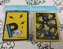 PIKAPIKACHU 2 Pack Deck Shield Pokemon Card Sleeves Premium Matte - Image 1