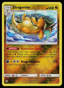 Pokemon Card - Dragonite Unified Minds 151/236 Reverse Holo Rare - Image 1