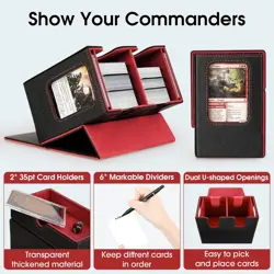 MTG Commander Deck Box-Patented Handle Design, Trading Card Storage Box Organize - Image 4