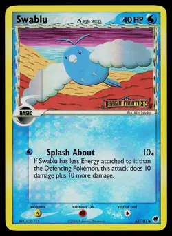 Pokemon Card - Swablu Dragon Frontiers 65/101 Reverse Holo Stamped - Image 1