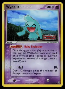 Pokemon Card - Wynaut Power Keepers 70/108 Reverse Holo Common Stamped - Image 1