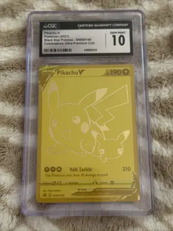 Pikachu V SWSH145 Pokemon Black Star Promo Celebrations English 2021 - Image 1