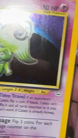 2001 Celebi #3/64 Double Holo Error (SWIRL) CGC 8 Rare Pokemon Neo Revelation - Image 2