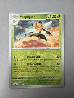 Pokemon TCG * SV Paldea Evolved * 009/193 Vespiquen REVERSE HOLO Uncommon * NM - Image 1