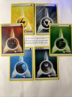 Pokemon TCG 2011 Play League Promo Cross Hatch Holo Energy Lot of 6 mp/hp - Image 1