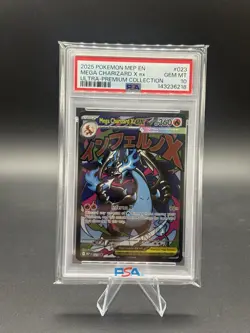 2025 Pokemon Black Star Promo #023 Mega Charizard X Ex Ultra-Premium PSA 10 - Image 1