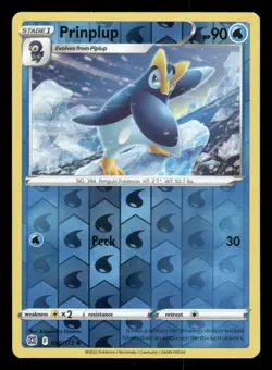 Prinplup 036/172 Uncommon Brilliant Stars Pokemon Reverse Holo NM/M - Image 1