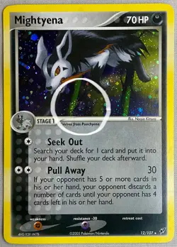 Pokemon Mightyena #12/107 Holo Rare - 2005 EX Deoxys - NM to MT Condition! - Image 3