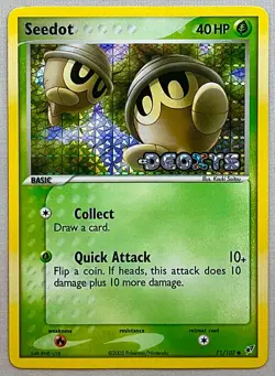 Pokemon Seedot #71/107 Reverse Holo - 2005 EX Deoxys - NM or Better Condition! - Image 1