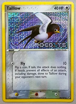 Pokemon Taillow #80/107 Reverse Holo - 2005 EX Deoxys - NM or Better Condition! - Image 1