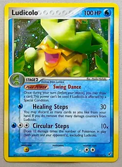 Pokemon Ludicolo #10/107 Holo Rare - 2005 EX Deoxys - Near Mint (NM) or Better - Image 1