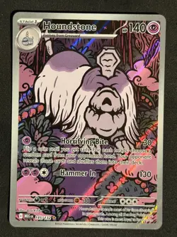 HOUNDSTONE 145/132 ILLUSTRATION RARE MEGA EVOLUTION POKEMON NM/M - Image 1