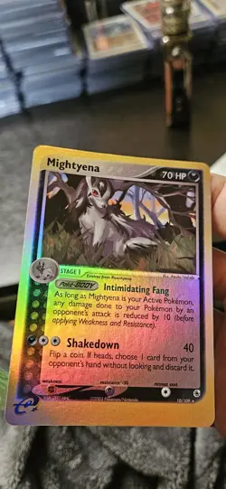 2003 Mightyena REVERSE HOLO 10/109 Ruby and Sapphire Rare Pokemon Ungraded - Image 3