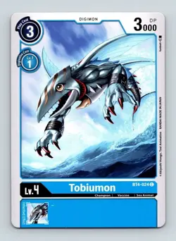 Tobiumon BT4-024 Common Blue Champion (Lv4) Digimon Card CCG - Image 1