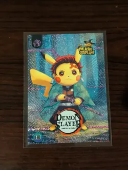 Demon Slayer (Pikachu) #E18 - Pink Holo Box Hit - Pikachu Cosplay - Pokemon - Image 1