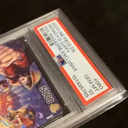 PSA 10 Monkey D Luffy OP05-060 L PSA Magazine Promo English One Piece Card - Image 3