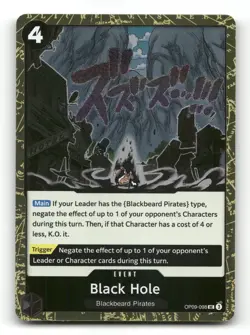 Black Hole (Pirate Foil) OP09-098 -The Best- Vol. 2 - One Piece Card NM/M - Image 1