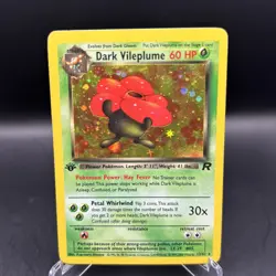 Pokemon TCG Dark Vileplume 1st Edition Holo Rare Card 13/82 1999 NM Team Rocket - Image 1