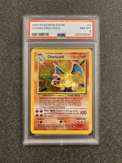 🔥 Charizard HOLO Base Set 1999 PSA 8 Near Mint NM 4/102 Pokemon Card - Image 1