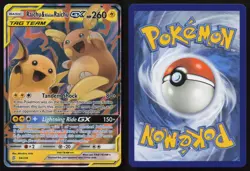 Raichu & Alolan Raichu GX 54/236 Holo GX Rare Unified Minds Pokemon English NM - Image 3