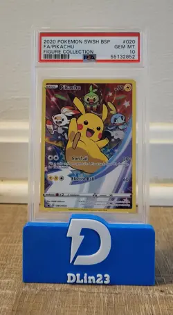 2020 POKEMON SWSH FIGURE COLLECTION FULL ART PIKACHU SWSH020 PSA 10 GEM MINT - Image 1