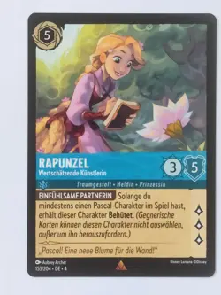 Disney Lorcana Rapunzel - Wertschatzende Kunstlerin 153/204 4URS Rare Selten DEU - Image 1