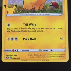 Pikachu SWSH039 Black Star Promo Holo 25th Anniversary Promo Pokemon Card NM/M - Image 5