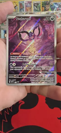 Pecharunt SVP 129 Pokemon Center ETB Promo Pokemon Card Shrouded Fable unsealed - Image 1
