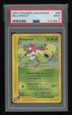 POKEMON Aquapolis BELLSPROUT 68/147 Common PSA 9 MINT Vintage WOTC Low POP 24 - Image 1