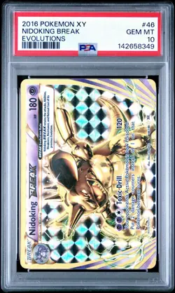 2016 Pokemon Xy Evolutions Nidoking Break #46 Psa 10 - Image 1