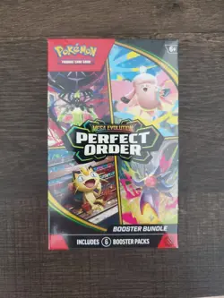 Pokemon Mega Evolution Perfect Order Booster Bundle (6 Packs) SEALED - Image 1
