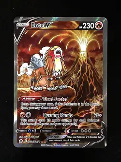 Pokemon TCG Entei V GG36/GG70 Crown Zenith Galarian Gallery UR Holo EN - Image 1