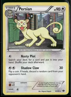 Persian 81/99 Rare Next Destinies Pokemon Near Mint - Image 1