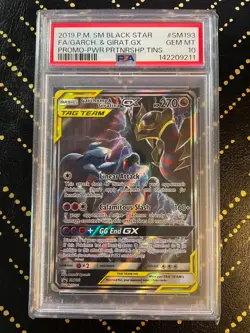 2019 Pokemon SM Black Star Promo #SM193 Full Art/Garchomp & Giratina GX PSA 10 - Image 1