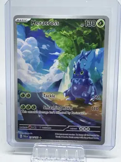 Pokemon TCG Heracross 202/193 SV02 Illustration Rare Full Art Holo 130 HP - Image 1