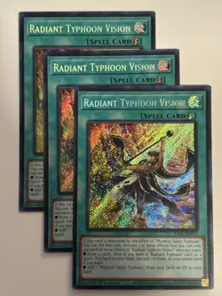 YUGIOH-3x- Radiant Typhoon Vision - RA05-EN075 - Secret Rare - (PLAYSET) - Image 1