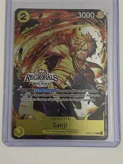 One Piece Sanji ONLINE Regional Tournament Event Pack Foil Promo Card OP03-102 - Image 1