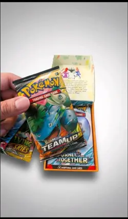 Pokemon Mystery Box 6 Sealed Packs + Rare Card 🔥 Chance Evolving Skies Team Up - Image 3