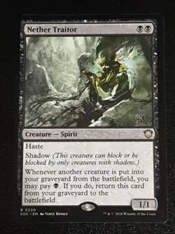 MTG Commander: Secrets of Strixhaven Nether Traitor 0220 NM Rare - Image 1
