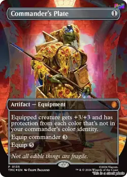 MTG Foil Commander's Plate (Borderless) 135 Commander: Teenage Mutant Ninja T... - Image 1