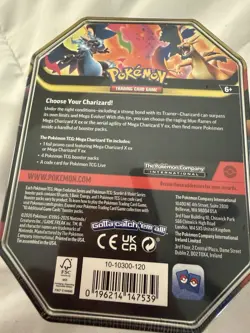 Pokemon TCG Mega Charizard X EX Tin Sealed - Image 2
