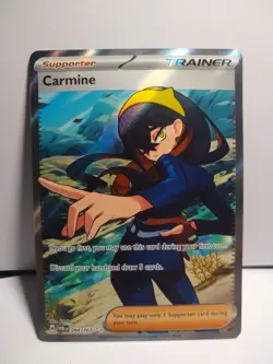 Pokemon TCG Twilight Masquerade Trainer Carmine Full Art 204/167 - Image 1