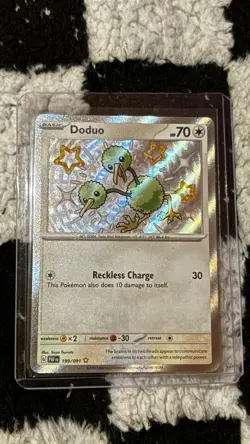 Pokemon TCG Doduo Scarlet & Violet: Paldean Fates 199/091 Holo Shiny Rare - Image 1