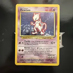 1999 Pokemon Base Set MEWTWO Holo Rare #10/102 Vintage Wizards of the Coast C - Image 1