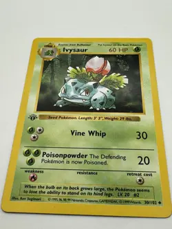 Pokemon Ivysaur 1st Edition Base Set (030/102) Shadowless WOTC 1999 - Image 3